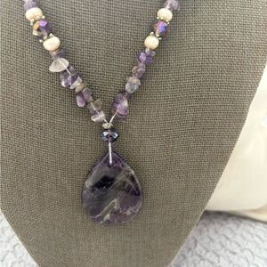 Purple Beaded Necklace
